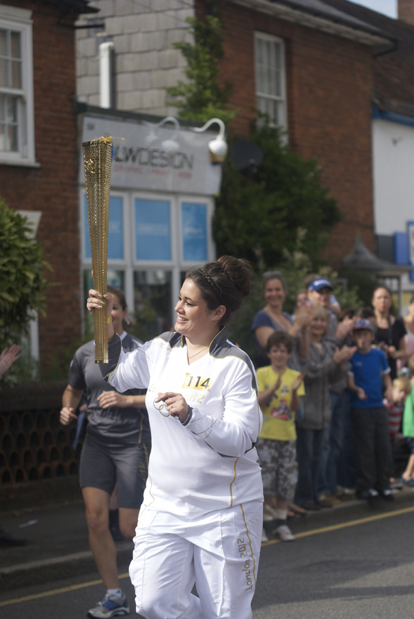 tpdesign-olympic-torch copy olympic torch passing through Dorking, Surrey. Photo by Thomas Pashley Design.